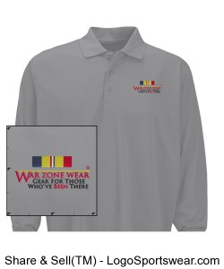 War Zone Wear's Long Sleeve Shirt with Navy/Marine Combat Action Ribbon Design Zoom